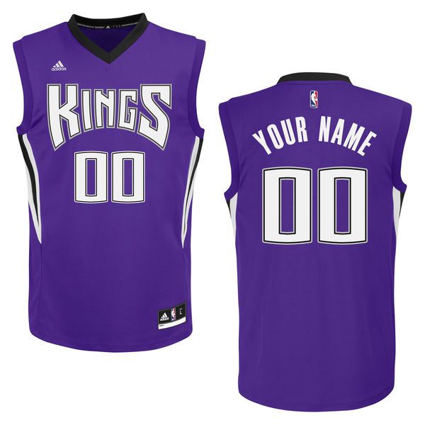 Adidas Sacramento Kings Youth Custom Replica Road Purple NBA Jersey->customized nba jersey->Custom Jersey